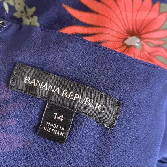 Banana Republic Floral Print Ruffle Hem Maxi Dress - Picture 7 of 8